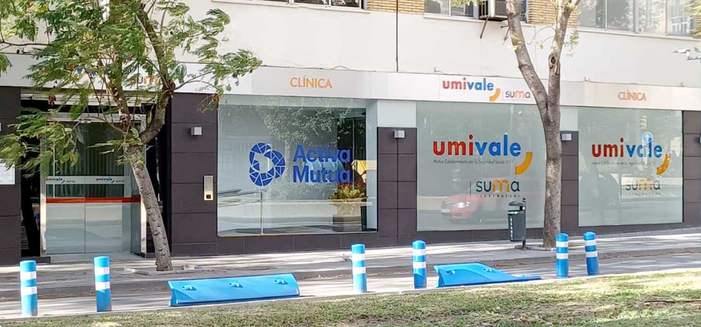 Fachada del centro Umivale Activa Málaga - Hilera